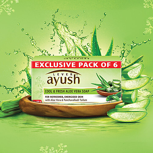 Buy Lever Ayush Cool & Fresh Aloe Vera Soap Online at Best Price of Rs ...