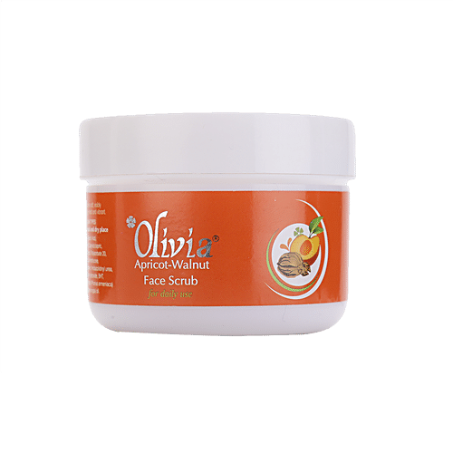 Buy Olivia Apricot-Walnut Natural Skin Care Face Scrub - Daily Use ...