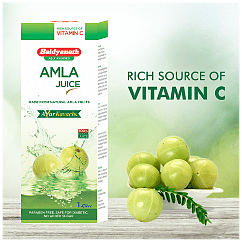 Buy Baidyanath Amla Juice - Vitamin C Rich Natural Immunity Booster ...