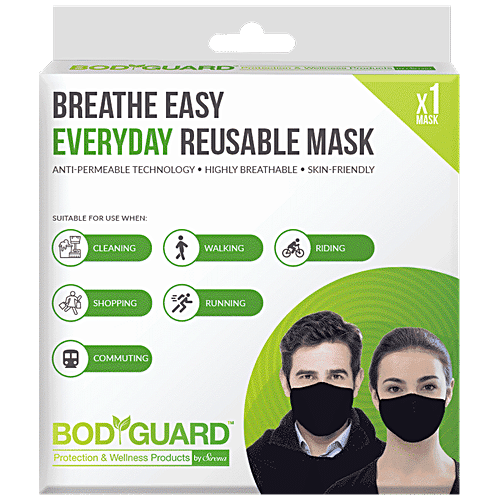 Buy Bodyguard 3 Ply Resuable Breathe Easy Cloth Mask - 1 unit| Washable ...