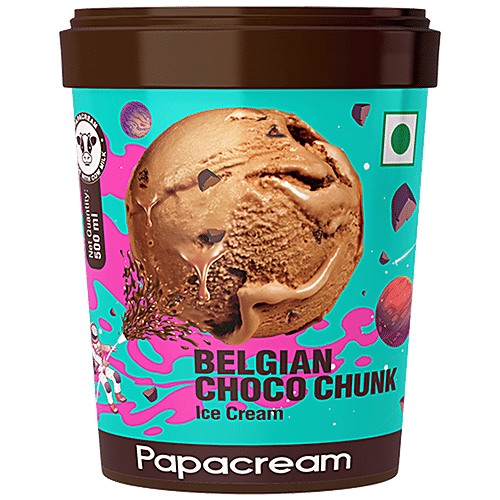 Buy PAPACREAM Belgian Choco Chunk Ice Cream Online at Best Price of Rs ...