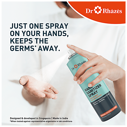 Buy Dr Rhazes Hand Sanitizer Spray - Alcohol Based, Kills 99.9% ...