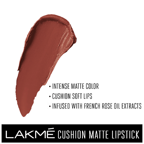 lakme cushion matte lipstick nude toast