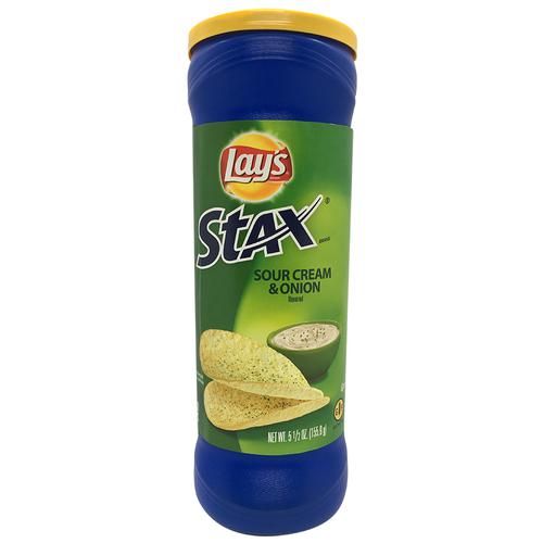 Lay's Stax Sour Cream and Onion, 156 g Can 