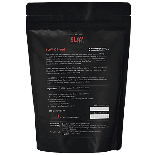 Buy SLAY X Blend - Medium Roast, Whole Beans, Ground Robusta Coffee ...