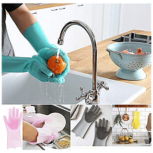 Buy Klassic Silicone Dish Washing Hand Gloves, KL-77 Online at Best ...