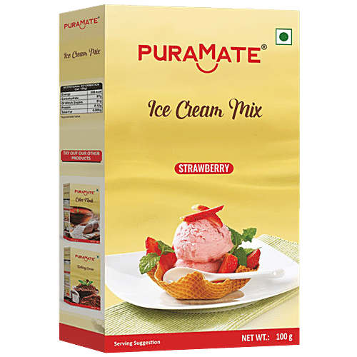 Buy Puramate Ice Cream Mix - Strawberry Online at Best Price of Rs 48 ...