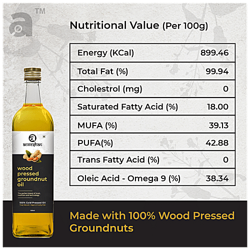 Buy Anveshan Wood Cold Pressed Groundnut/Peanut Cooking Oil Online At ...