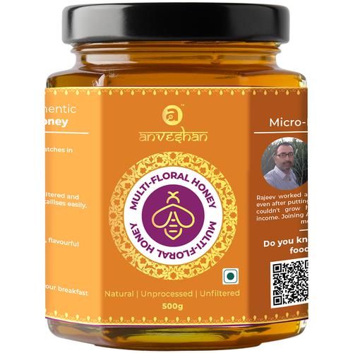 Buy Anveshan 100% Pure Raw Multi-Floral Honey - Immunity Boosting, No ...
