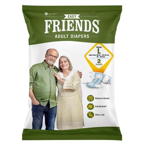Friends Easy Adult Diaper, Extra Large, 2 pcs