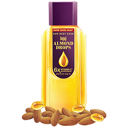 Buy Bajaj Almond Drops Non Sticky Hair Oil For Healthy And Beautiful Hair With 6x Vitamin E 3197