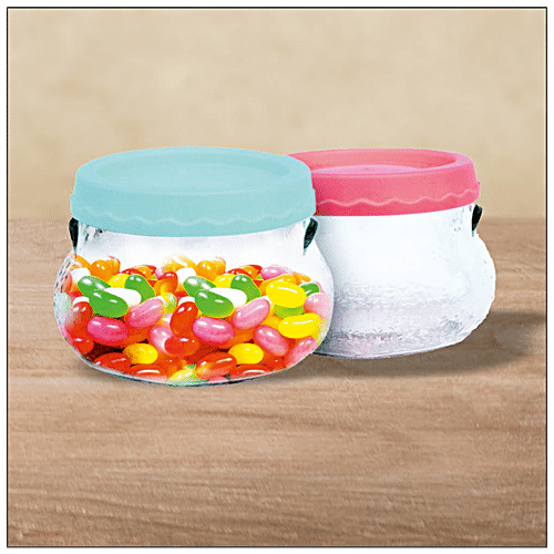 Buy Yera Glass Jar With Printed Lid - Easy To Clean, Leak Proof, Small  Online at Best Price of Rs 115 - bigbasket