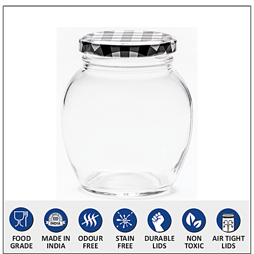 Buy Yera Small Jars Set With Printed Lids Online at Best Price of