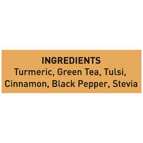Vahdam  Organic Tulsi & Turmeric Green Tea Bags - Immunity Booster, 30 g (15 Pyramid Bags x 2 g each) 