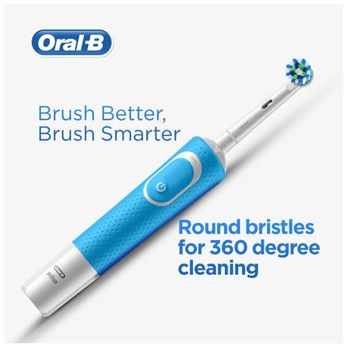 Oral B Vitality 100 Blue Criss Cross Electric Rechargeable Toothbrush  Powered 