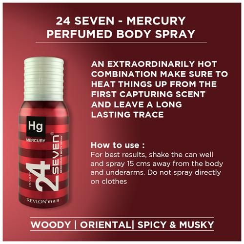 Buy Revlon 24 Seven Perfumed Deodorant Body Spray For Men Mercury Online At Best Price Of Rs 