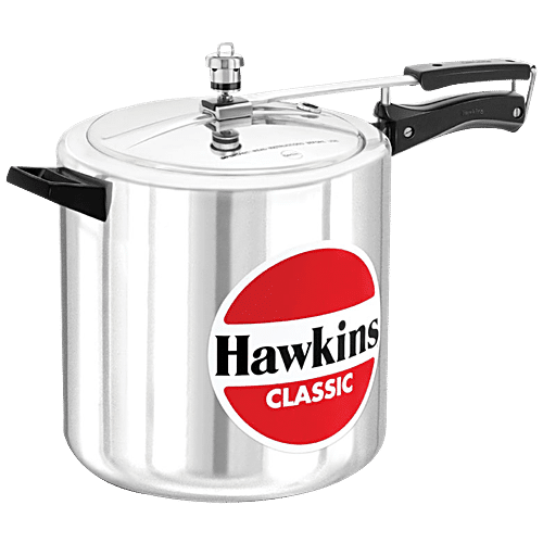 Hawkins Classic Aluminium Inner Lid Pressure Cooker With Handle Silver CL12 12 L