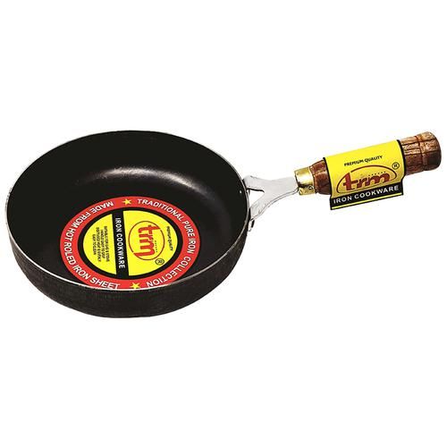 Buy Trm Pure Iron Kadai - Flat Bottom, 25 cm, with Handle Online