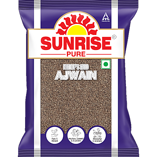 Sunrise Pure Ajwain Whole Spice, Bishop's Seed, 50 g Pouch 