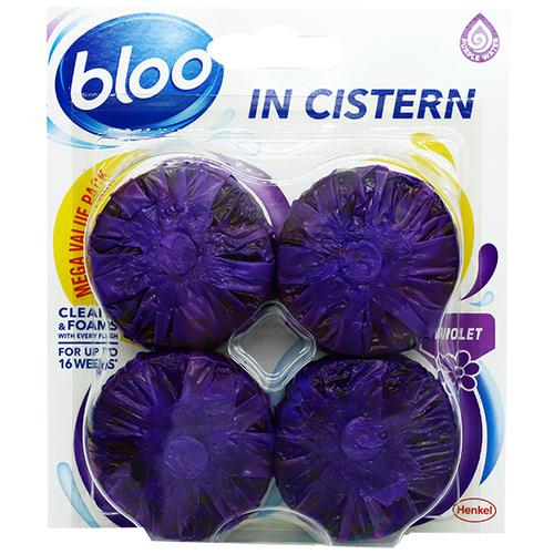 Bloo Acticlean In Cistern Toilet Block - Purple, 4x38 g