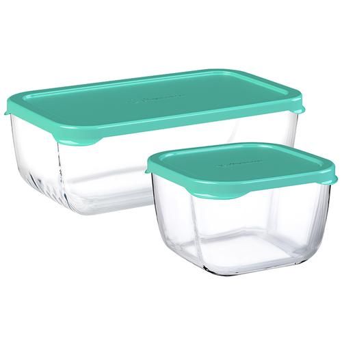 Buy Pasabahce Snowbox Glass Food Container Set With Air Tight Lid