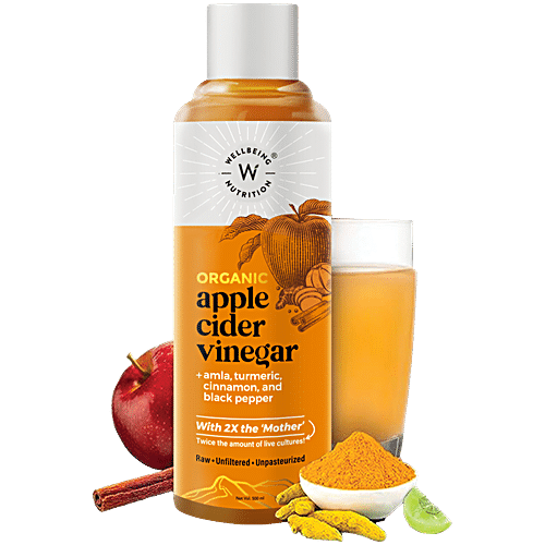 Buy Wellbeing Nutrition Organic Apple Cider Vinegar With Amla, Turmeric ...