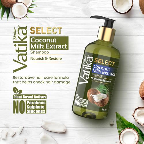 Buy Dabur Vatika Select Shampoo - Coconut Milk Extract, Nourish ...