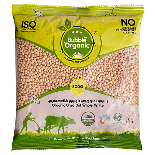 Buy Bubble Organic Organic Urad Dal - Whole White Online at Best Price ...