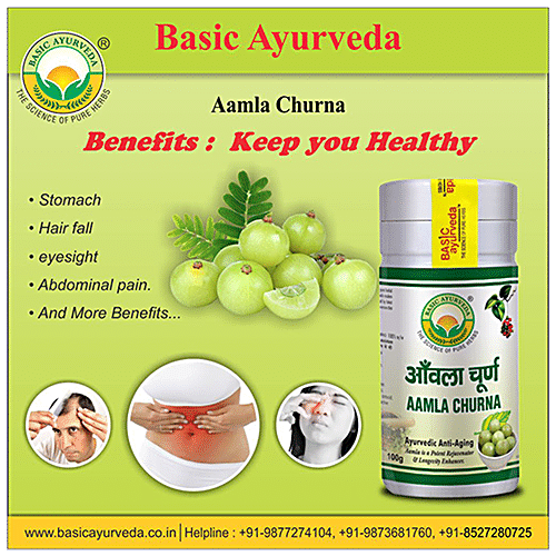 Buy Basic Ayurveda Aamla Churna - For Eye Disorders , Promotes Hair ...