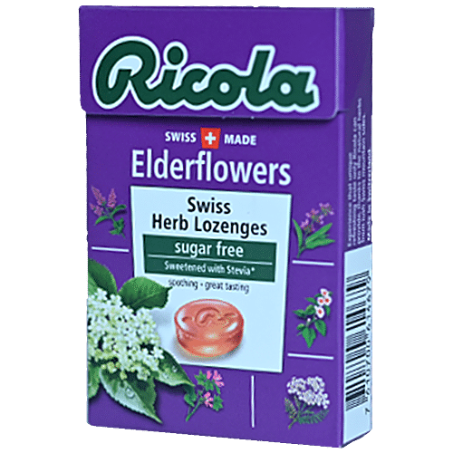 Buy Ricola Swiss Herb Lozenges - Elderflowers, Sugar-free, Soothing ...