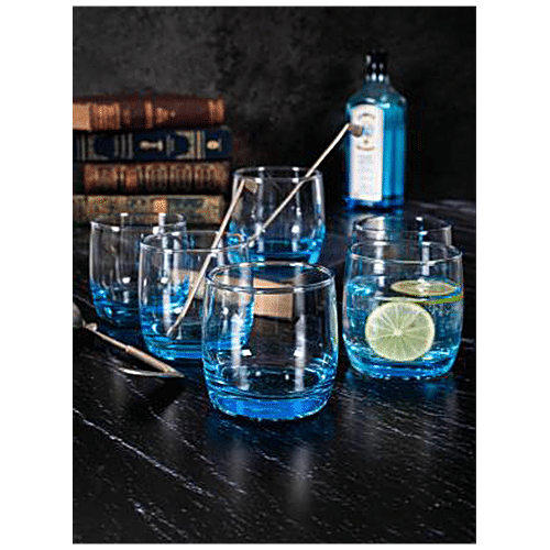 Blue Juice Glass Set of 4