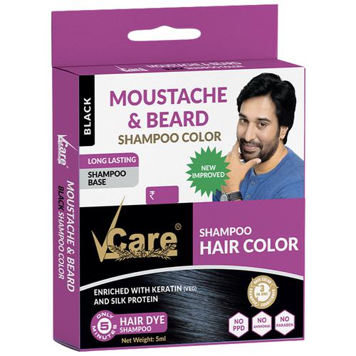 Buy Vcare Moustache & Dye Shampoo - Colours in 5 Mins Online at Best Price of Rs 25 - bigbasket
