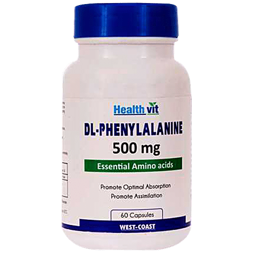 Buy Healthvit DL-Phenylalanine 500 mg Capsules - Essential Amino Acids ...