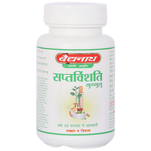 Buy Baidyanath Saptavinshati Guggulu Tablet - Useful In Piles Online at ...