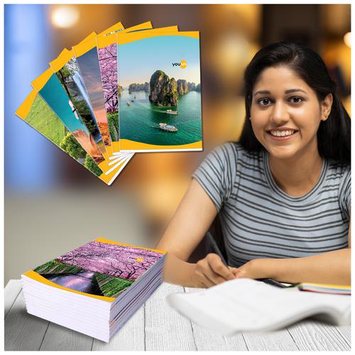 Buy Navneet Youva, Long Book, Soft Bound / Soft cover Notebook, A4 size  - 21 cm X 29.7 cm, Single Line, 140 Pages