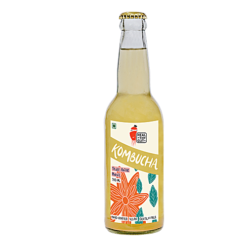 Buy Healthy Gut Kombucha Natural Drink With Star Anise & Basil, Vegan