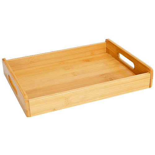 Buy Bamboooz Serving Tray/Platter - Bamboo Wood, Medium, 30 cmx23 cm ...