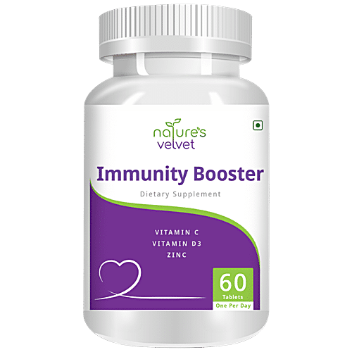 Buy Natures Velvet Immunity Booster Supplement Tablets Vitamin C, D3