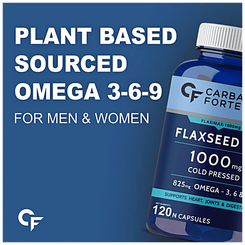 Buy Carbamide Forte Flaxseed Oil 1000mg Omega 3 6 9 Softgel Capsules