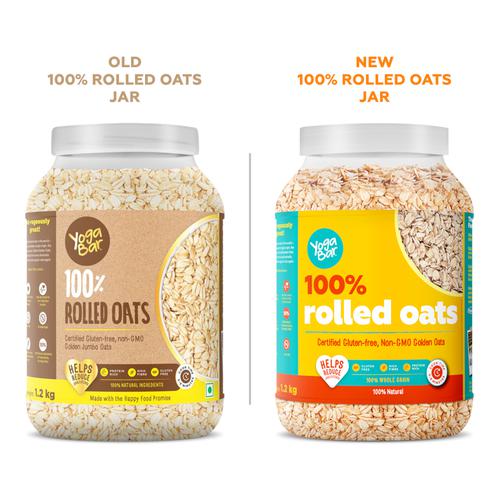 Yoga Bar 100% Rolled Oats - High In Fibre, Gluten-Free, Ideal Breakfast For  Weight Loss, 1.02 kg