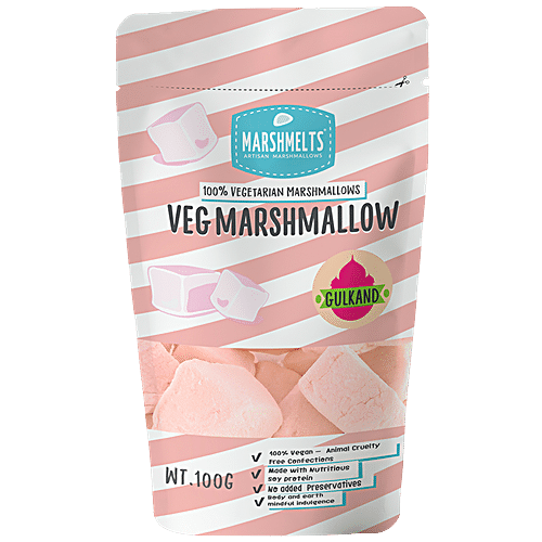 Buy MARSHMELTS ARTISAN MARSHMALLOWS Veg Marshmallow - Gulkand, Rich In ...