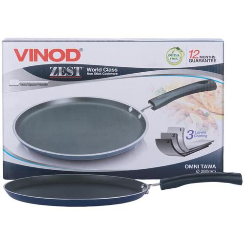 Buy Vinod Vinod Aluminium Non-Stick Tawa - 30 cm, 3 mm, Bakelite Handle,  Zest Online at Best Price of Rs 1099 - bigbasket