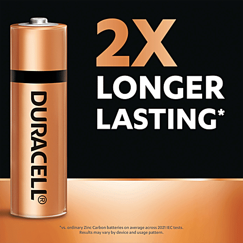 Buy Duracell Alkaline AA Batteries - 2X Longer Lasting Online at Best ...