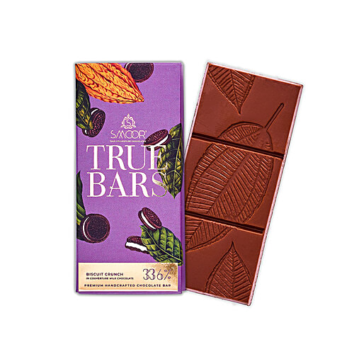 Buy Smoor True Bars Milk Chocolate - Biscuit Crunch, Rich In ...