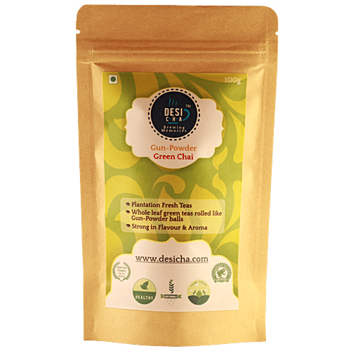 Buy Desi Cha Gun Powder Premium Green Chai Tea Whole Leaf Online