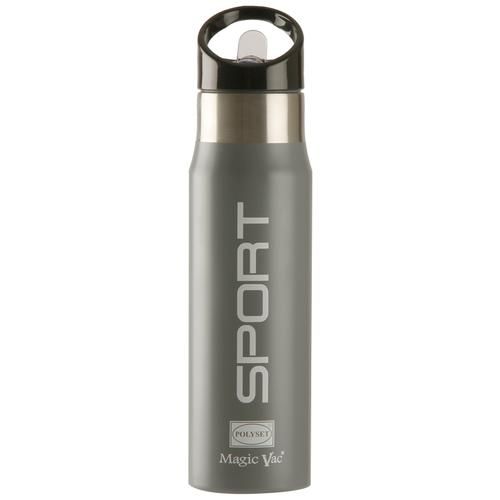 Polyset Sport Stainless Steel Double Walled Vacuum Insulated Bottle - Grey,  750 ml