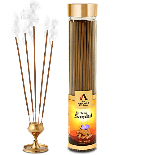 Buy The Aroma Factory Incense Sticks/Agarbatti - Saffron Sandal, Made ...