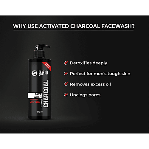 Buy Beardo Activated Charcoal Face Wash - Acne & Oil Control Online at ...