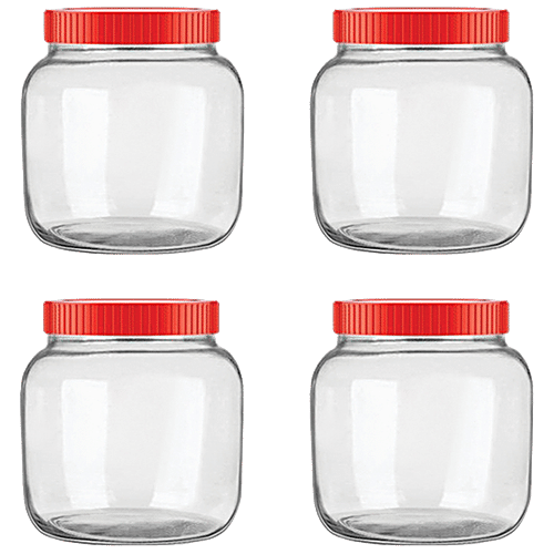 Buy Glass Ideas Glass Storage Jar - With Metal Lid Online at Best Price of  Rs 200 - bigbasket