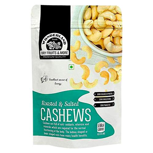 Buy Wonderland Foods Premium Cashews - Roasted & Salted, Healthy Snack ...